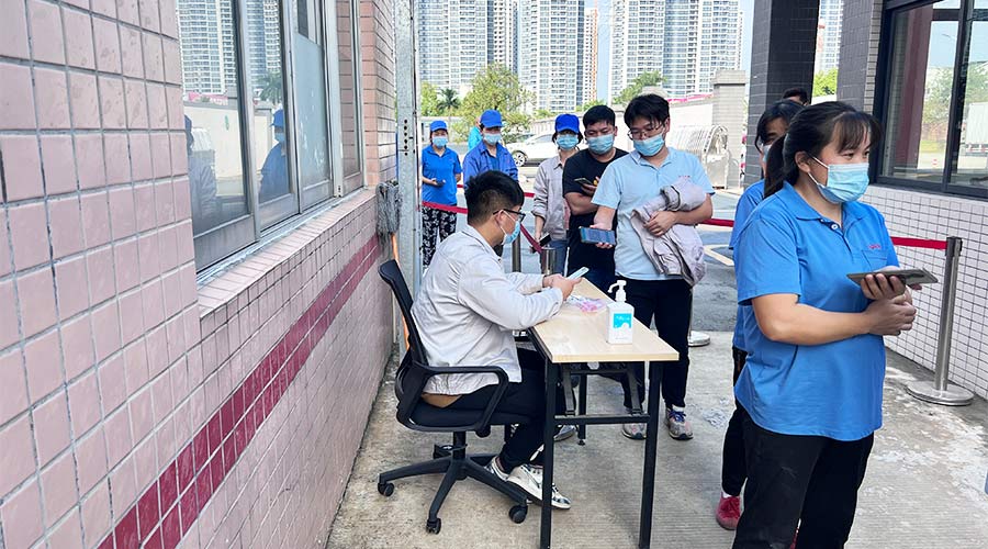 迅速防疫！金環(huán)電器積極配合醫(yī)護人員上門測核酸！